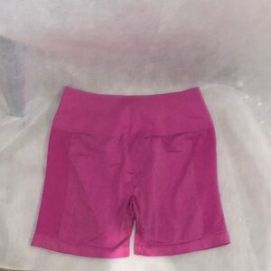 Pink shorts scrunch bottom